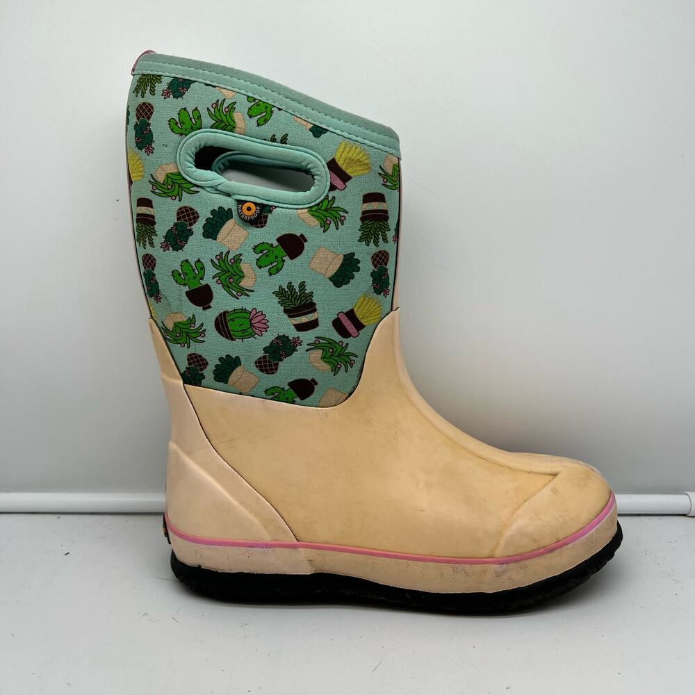 Bogs Boots Youth 3 Classic Snow Cactus Pink Green Winter Snow Handal